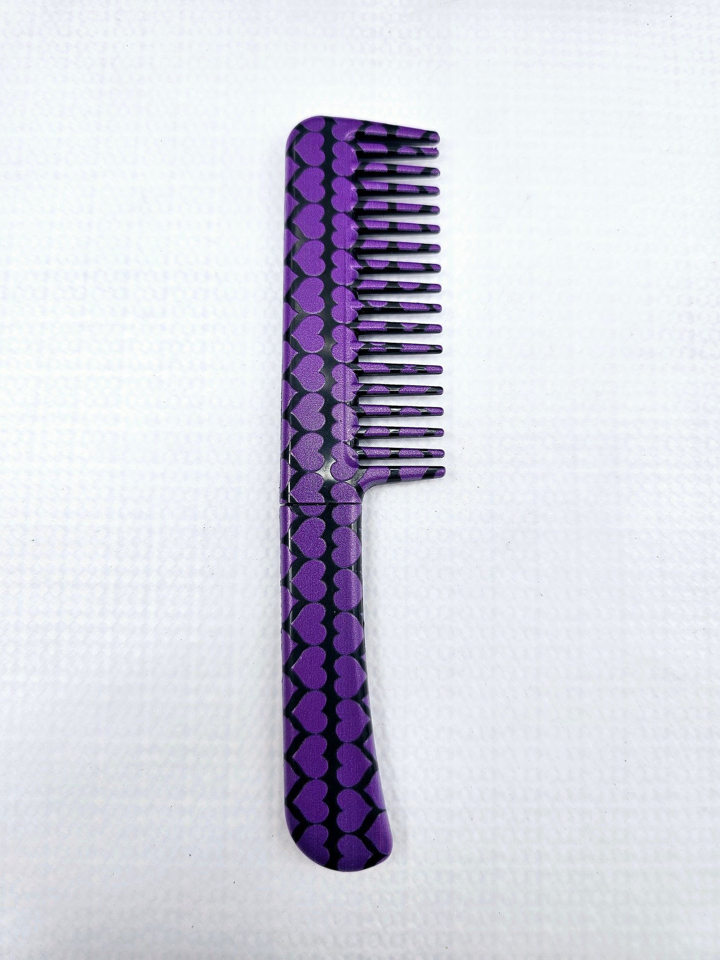 Purple Mini Heart | Hair Comb | Concealed Knife