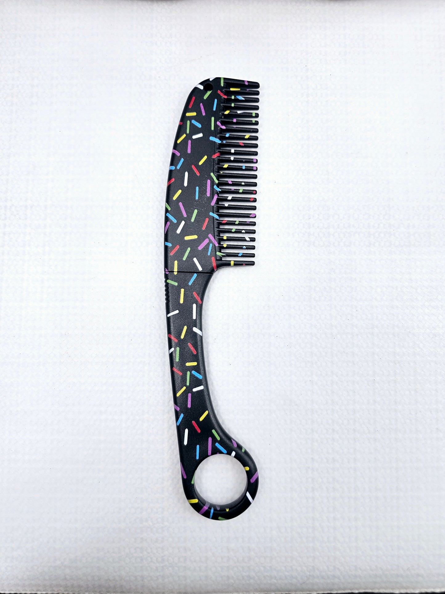 Black Sprinkle | Hair Comb | Concealed Knife