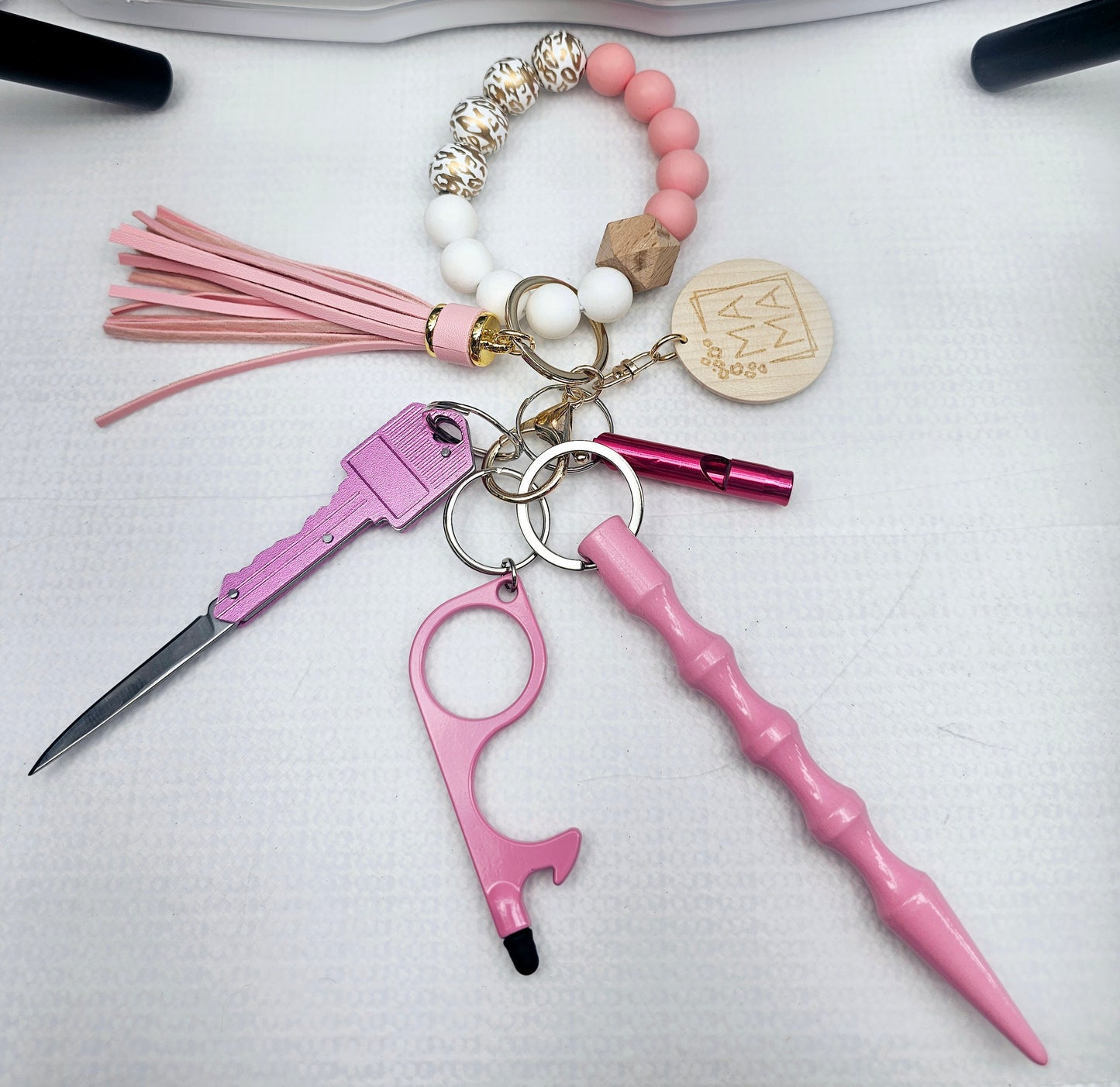 Cheetah Safety Wristlet Keychain Sets