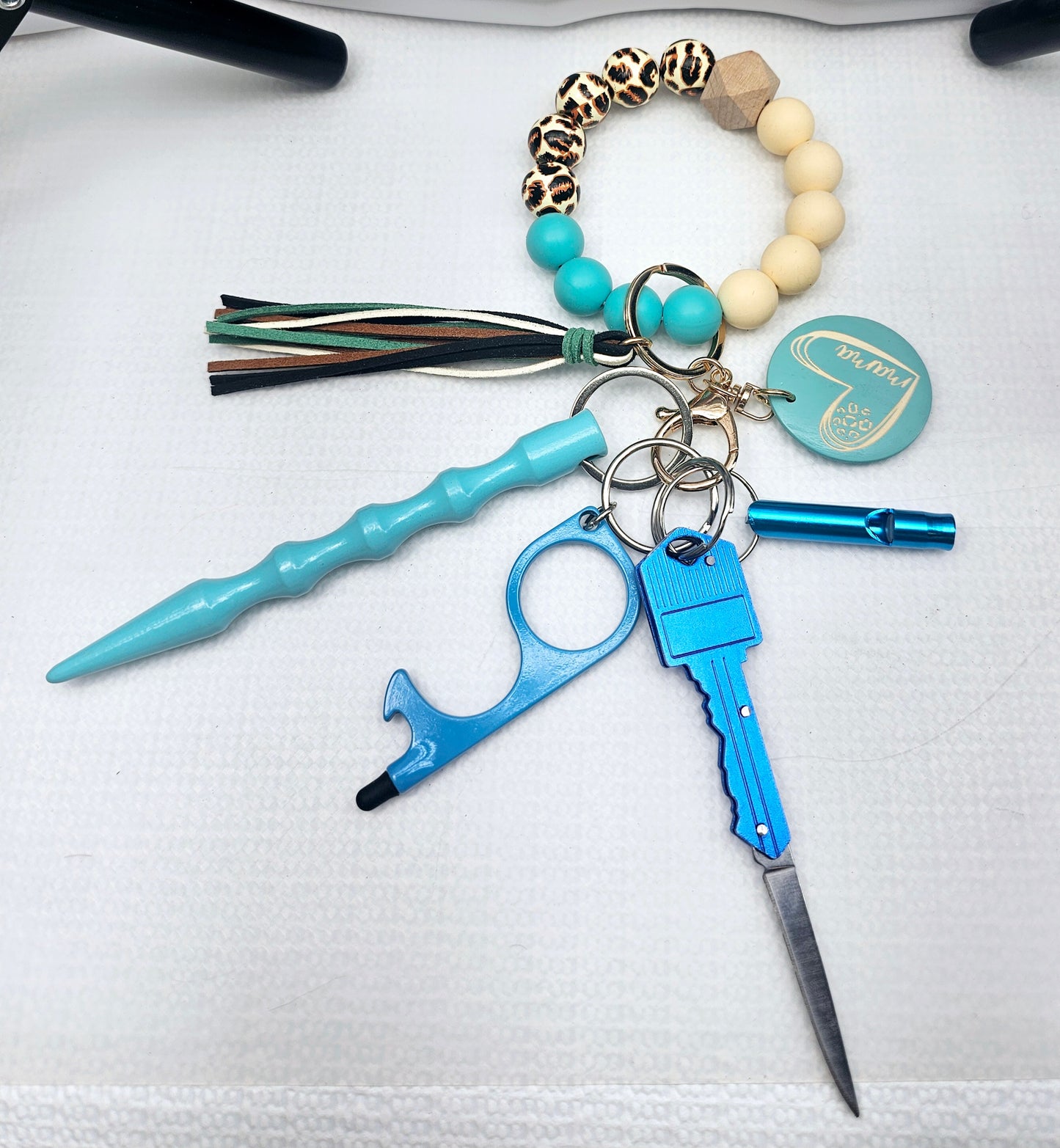 Cheetah Safety Wristlet Keychain Sets