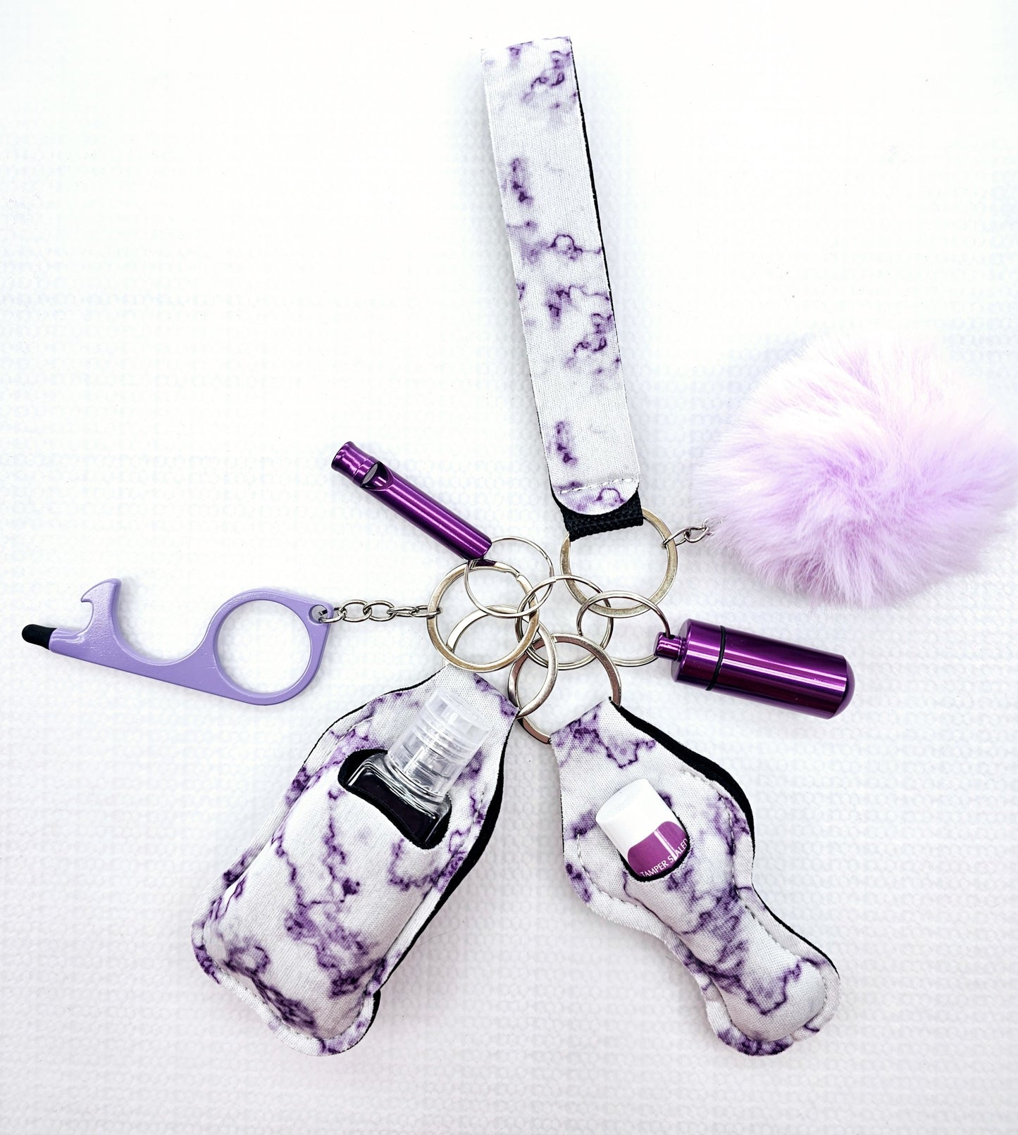 Purple | PomPom Keychain Set