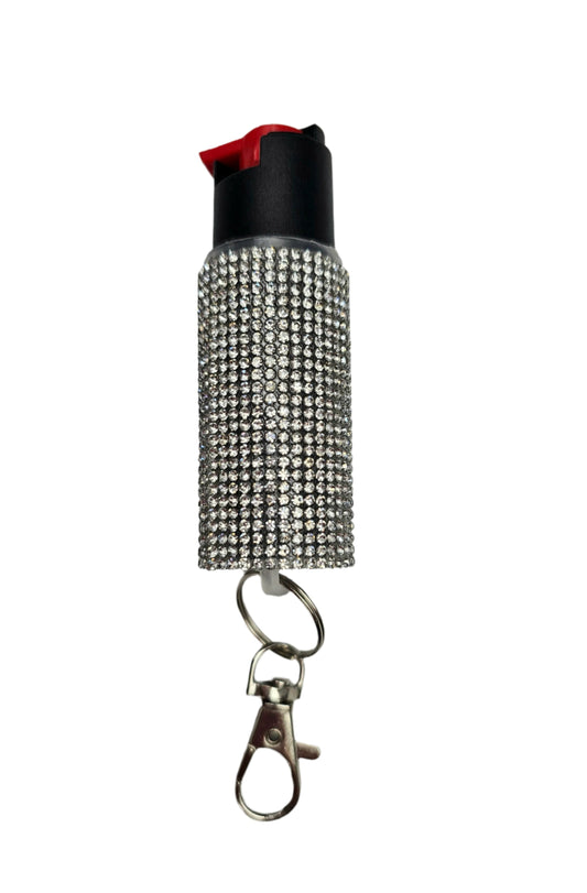 Silver | Rhinestone Pepper Spray