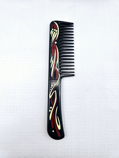 Black & Red I Mini Hair Comb | Concealed Knife