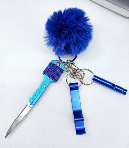 Mini-Pom Self-Defense Keychain Sets