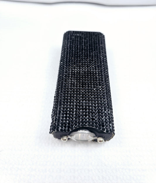 Black | Rhinestone Taser I Flashlight