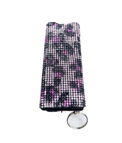 Pink Leopard | Rhinestone Taser | Flashlight