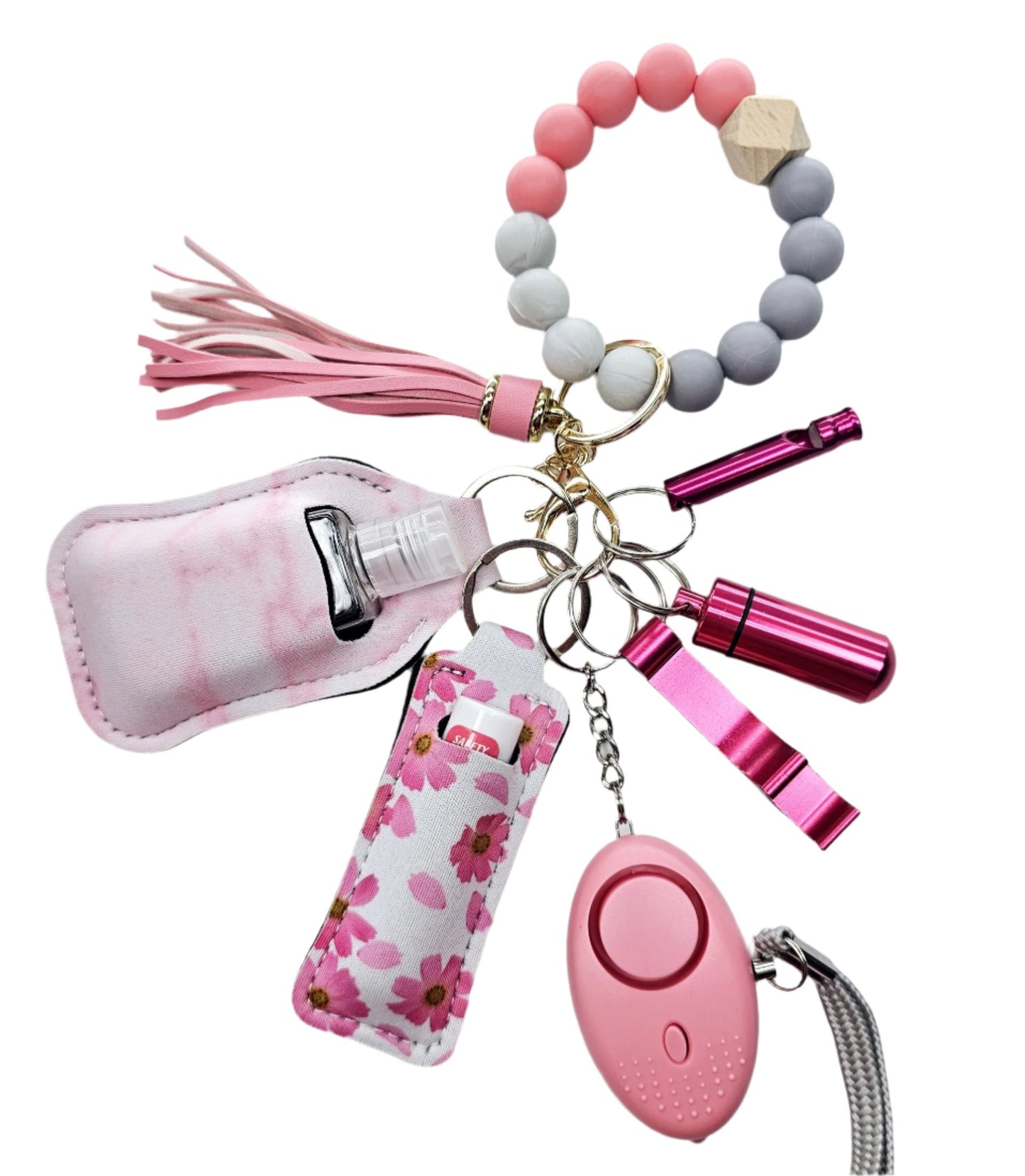 Hot Pink | Beaded Keychain Set