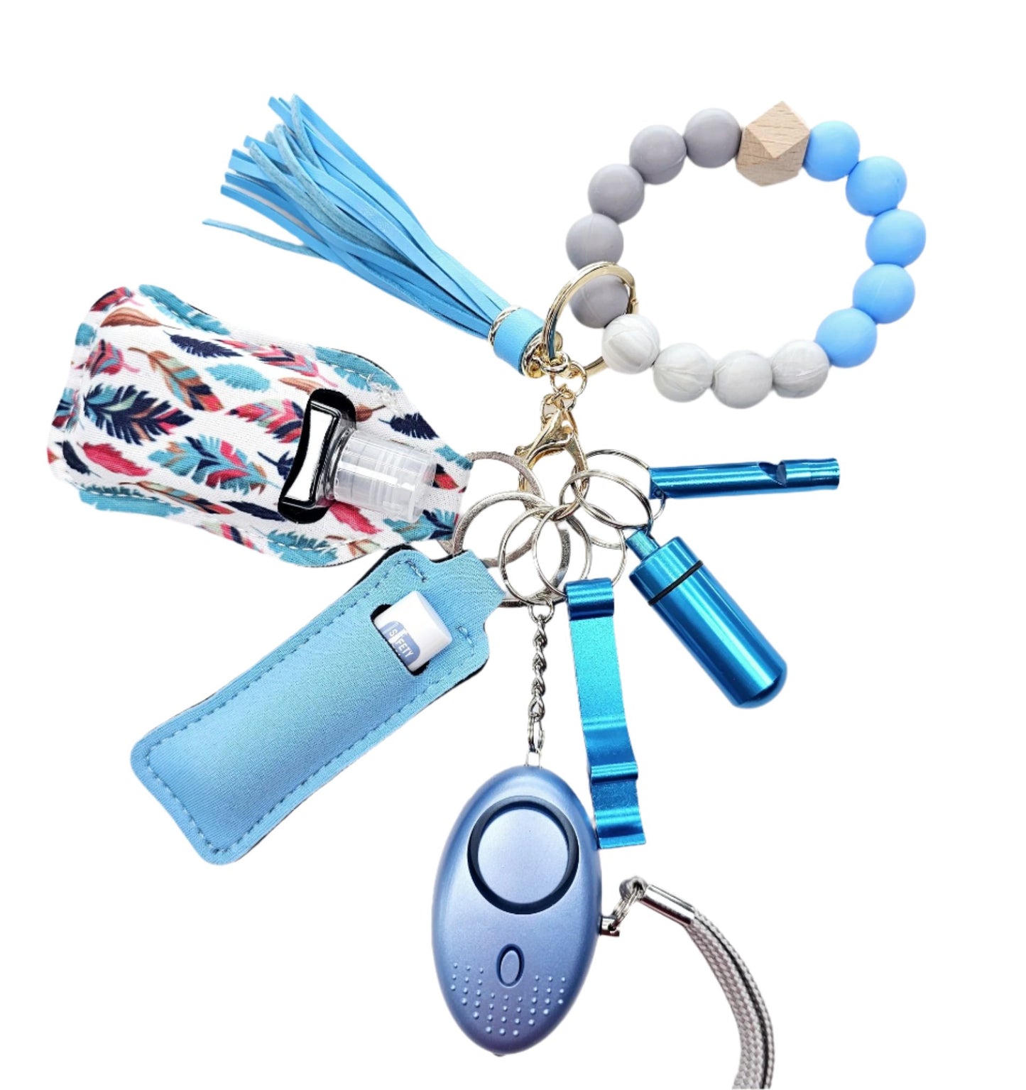 Light Blue | Beaded Keychain Set