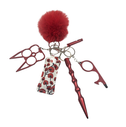 PomPom Safety Keychain Sets