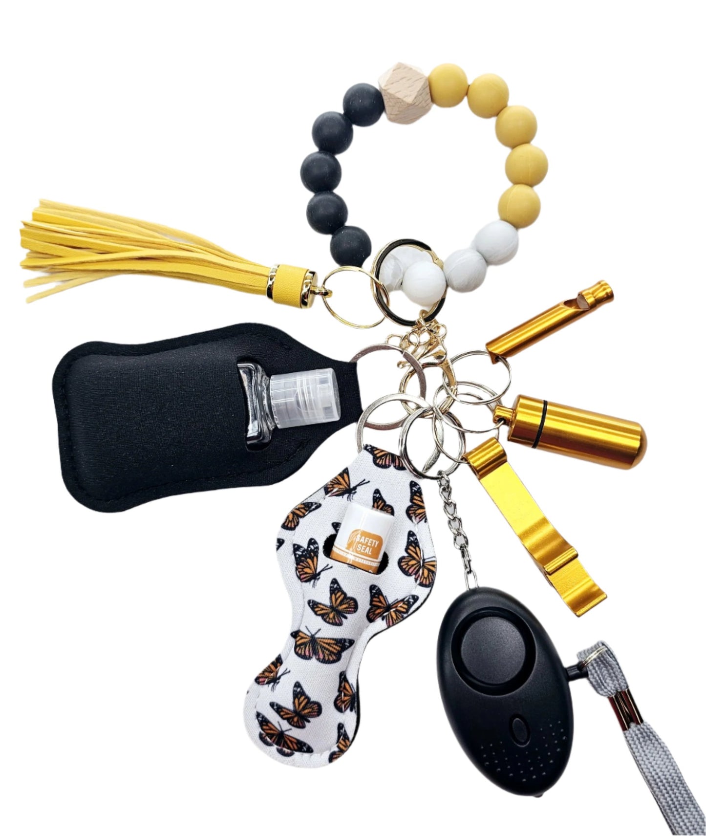 Yellow | Beaded Keychain Set